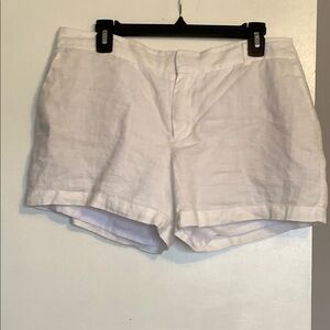 Carole Little Women's White Linen Shorts